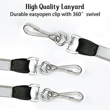 LOCONHA 50 Pack black lanyards Lanyards for Id Badges Lanyards Safety Badge Lanyard 36" with Swivel Hook … - Image 4