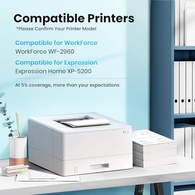 222XL High-Capacity Black & Standard Color Remanufactured for Epson 222XL Ink Cartridges Combo Pack 222 Ink Work for Workforce WF-2960 Expression XP-5200 Printer (5 Pack) - Image 2