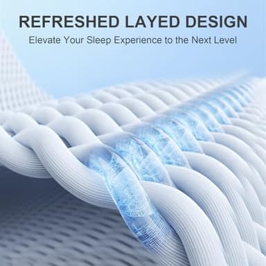KAYFIA Queen Mattress Pad, Quilted &Breathable Mattress Topper Queen Size with 3D+7D Snow Down Alternative Fill, Cooling Pillow Top Mattress Cover Protector Stretches up 8-21" Deep Pocket -White - Image 6