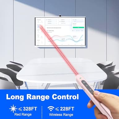 QUI Presentation Clicker for PowerPoint, RF 2.4GHz USB Wireless Presenter Remote with Volume Control, PowerPoint Clicker Slide Advancer for Mac, Windows, Laptop, Keynote - Image 4