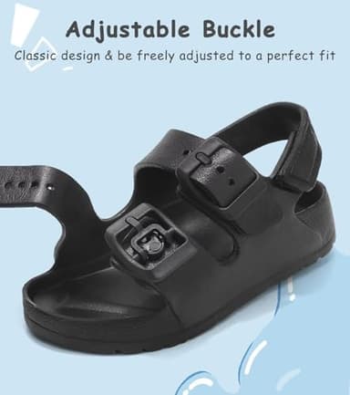 Pisumg Toddler Boy Girl Sandals Buckle Adjustable Back Strap Water Sandals - Image 2