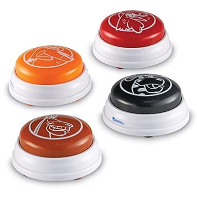 Learning Resources Barnyard Buzzers, Set of 4, Assorted Sounds and Colors, Ages 3+ - Image 1