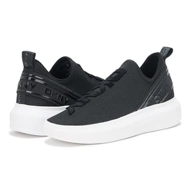 DKNY Women's Jonas Slip On Platform Sneaker with Logo, Black, 9 - Image 3