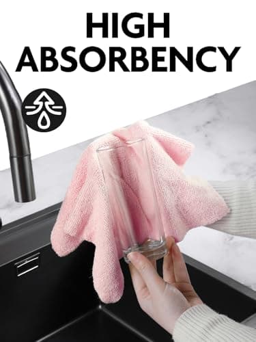 Fantasticlean Microfiber Cleaning Cloth Roll -75 Pack, Tear Away Microfiber Towels, 12" x 12", Reusable, Washable, Scratch Free, Ultra Absorbent Dish Rags for Car, Home, Garage or Shop (Pink) - Image 6