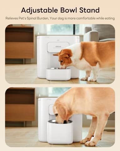 Automatic Dog Feeder for Large Breed, 15L/ 63Cups Vacuum-Sealed Storage & Timed Auto Dog Food Dispenser 2in1, Airtight 100% Freshness, Anti-Blockage, Support up to 22mm Pet Food, Stainless Steel Bowl - Image 4