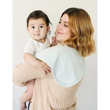 Konssy Muslin Baby Burp Cloths Sets for Unisex- 6 Pack Large 100% Cotton Burping Clothes for Newborn, Baby Girls and Boys - Image 3