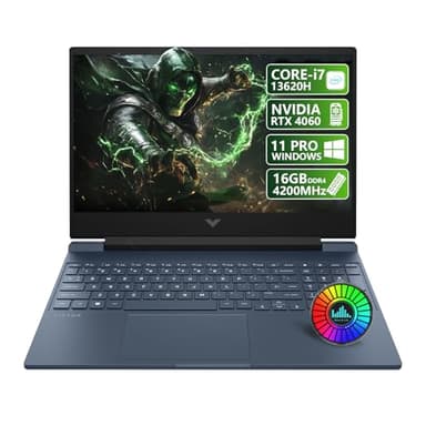 HP Victus 15 Gaming Laptop, 15.6" FHD 144Hz Display Portatil Gamer, Core i7-13620H, NVIDIA GeForce RTX 4060,32GB RAM 2TB SSD, Lifetime Windows 11 Pro and Office Pro with Sound-Controlled Light - Image 1
