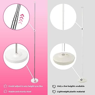Voircoloria Balloon Stand Kit Set of 2, 7FT Adjustable Height Balloon Column Kit for Floor with Metal Telescopic Pillar for Halloween Thanksgiving Day New Years 2025 Gender Reveal Party Decorations - Image 4