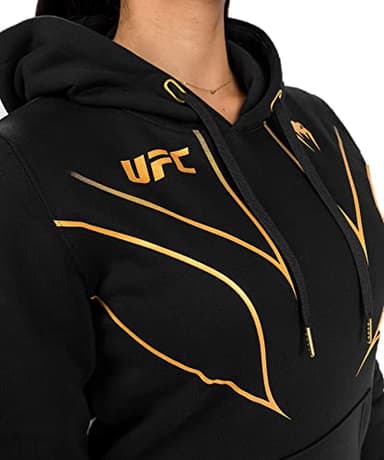 Venum Women's Standard UFC Fight Night 2.0 Replica Hoodie, Black/Gold, Medium - Image 5