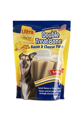 Ultra Chewy Double Treat Bones: Long-Lasting Dog Treats Made in USA for Large and Small Breeds, Highly Digestible, Ideal for Aggressive Chewers (Bacon & Cheese, 2 Value Packs) - Image 7