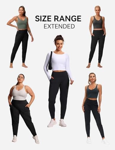 THE GYM PEOPLE Women's Joggers Pants Lightweight Athletic Leggings Tapered Lounge Pants for Workout, Yoga, Running Black - Image 4