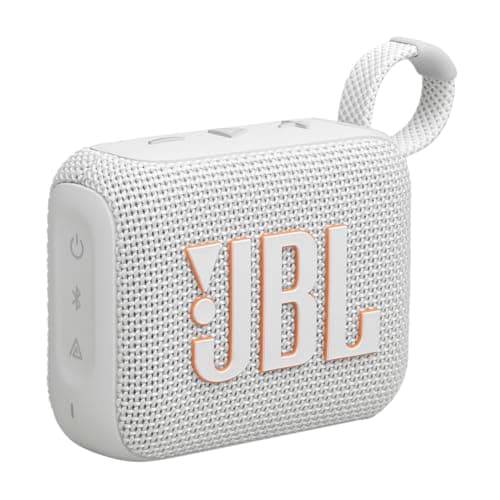 JBL Go 4 - Ultra-Portable, Waterproof and Dustproof Bluetooth Speaker, Big Pro Sound with Punchy bass, 7-Hour Built-in Battery, Made in Part with Recycled Materials (White) - Image 1