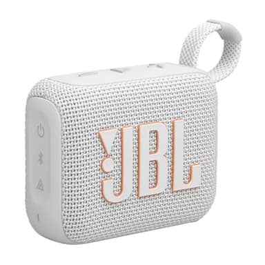 JBL Go 4 - Ultra-Portable, Waterproof and Dustproof Bluetooth Speaker, Big Pro Sound with Punchy bass, 7-Hour Built-in Battery, Made in Part with Recycled Materials (White) - Image 1