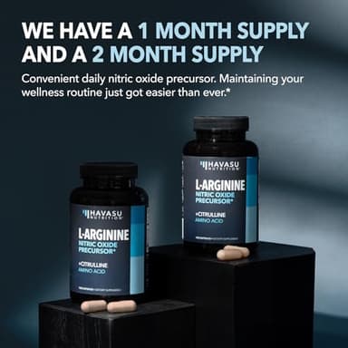 L-Arginine Capsules with L-Citrulline - Nitric Oxide Supplement - L Arginine and L Citrulline Blend - 60 Count - Vegan, Non-GMO Capsules for Performance, Endurance and Muscle Support - 1 Month Supply - Image 8