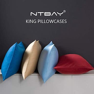 NTBAY King Pillowcase Set - 2 Pack Brushed Microfiber 20x36 Pillowcases - Soft, Wrinkle-Free, Fade-Resistant, Stain-Resistant, Dark Grey Pillowcases with Envelope Closure - 20x36 Inches, Dark Grey - Image 6