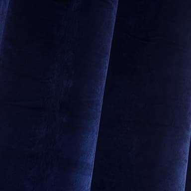 Cherry Home Set of 2 Velvet Flannel Room Darkening Blackout Curtains Panels Drapes Grommet 52 Wide by 108 Long Navy Royal Blue for Living Room - Image 4