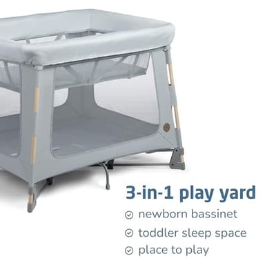 Maxi-Cosi Swift Baby Playard with Mat, Baby Playpen, Play Yard with Bassinet, Portable Playpen for Babies and Toddlers, Classic Slate - Image 5