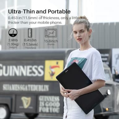 HUION KAMVAS Pro 16 Drawing Tablet with Screen, 15.6 inch Pen Display Anti-Glare Glass 6 Shortcut Keys Adjustable Stand, Graphics Tablet for Drawing, Writing, Design, Work with Windows, Mac and Linux - Image 8