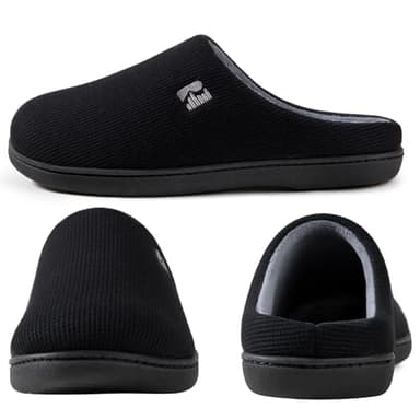 RockDove Women's Original Two-Tone Memory Foam Slipper, Size 7-8 US Women,Black/Grey - Image 3
