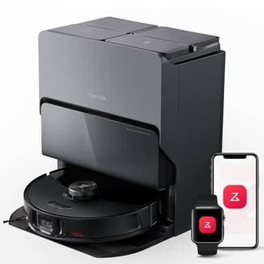 roborock S8 MaxV Ultra Robot Vacuum & Sonic Mop, 10000 Pa Suction, Corner to Edge Deep Cleaning, Hot Air Self-Drying, Auto Empty & Refill, Detergent Dispenser, Obstacle Avoidance, Black - Image 1