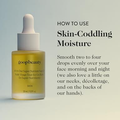 goop Beauty Nutrient Face Oil | Anti Aging Moisturizer for Smooth Skin Texture & Wrinkles | Bakuchiol, Cacay, & Organic Amla | 1 fl oz - Image 6