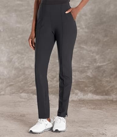 adidas Women's Standard Pintuck Pull On Pants, Black, X-Large Petite - Image 9