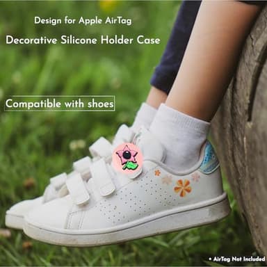 Case for Apple Tag 2 Pack - Tag Silicone Holder Case with Changeable Marine Animals Decorations - Girls Boys GPS Tracker Tag Cute Holder Case for Shoes, Backpack - Image 3