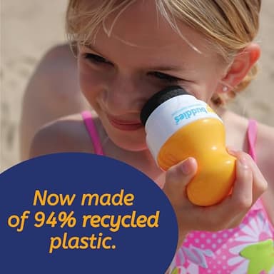 Solar Buddies Sunscreen Applicator - Single Blue - Refillable Roll on Sponge Sunscreen, Suncream & Lotion Applicator For Kids, Adults & Families - Holds 3.4fl oz, Perfect Size for Travel - Image 4