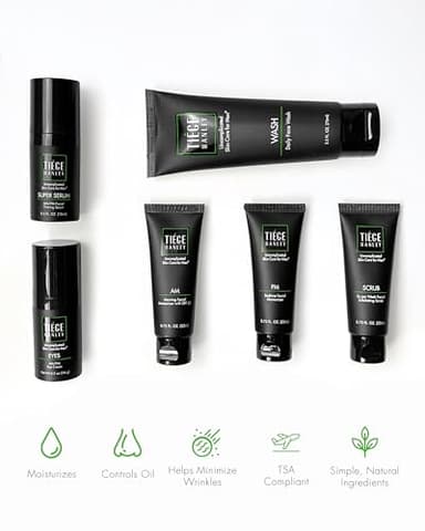 Tiege Hanley Men’s Skin Care Set, Anti-Aging Routine (System Level 3) – Face Wash, Scrub, Moisturizer, Eye Cream & Serum for Wrinkle Defense, Firm Skin & Long-Term Anti-Aging Protection - Image 4