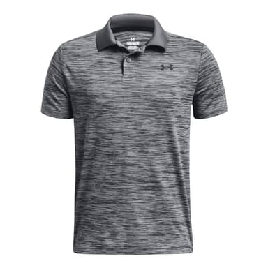 Under Armour Boys Performance Polo, (012) Pitch Gray Light Heather / / Black, Large - Image 1