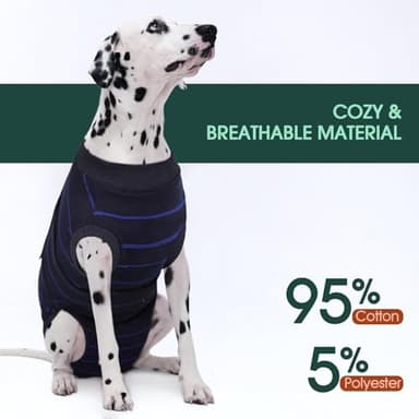 Kuoser Recovery Suit for Dogs After Surgery,Dog Surgery Suit Female Male Spay,Neuter Anti-Licking Dogs Onesie,Abdominal Wound Skin Disease Dog Surgical Suit Snugly Pet Collar Alternative Vest Bodysuit - Image 4