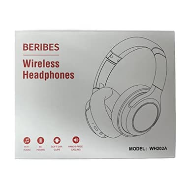 BERIBES Bluetooth Headphones Over Ear, 65H Playtime and 6 EQ Music Modes Wireless Headphones with Microphone, HiFi Stereo Foldable Lightweight Headset, Deep Bass for Home Office Cellphone PC Ect. - Image 9