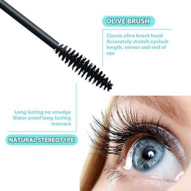 Blackthrives Mascara Liquid Lash Extensions Cosmetics, Premium Waterproof Smudge-Proof Natural No Clumping Thick and Volumising & Lengthening Lasting All Day (Rich Black） - Image 2