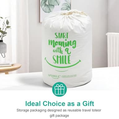 APSMILE All Season Down Feather Fibers Comforter Twin Size - Ultra-Soft High Fill-Power Hotel Collection Duvet Insert Fluffy Medium Warm Quilt Comforter with Corner Tabs(68x90, White) - Image 8