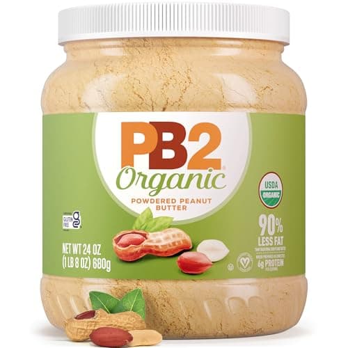 PB2 Organic Powdered Peanut Butter | USDA Organic Certified, Non-GMO Project Verified, Gluten-Free Peanut Butter Powder | Vegan, Keto Friendly | 24oz Resealable Jar - Image 1