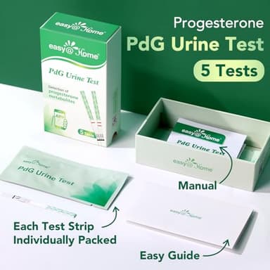 Easy@Home PdG Test Strips: 5 Pack - Track Ovulation Insights with Progesterone Urine Tests – at Home Fertility Test for Women with Premom Ovulation App - PdG (Pregnanediol Glucuronide) Tests - Image 9