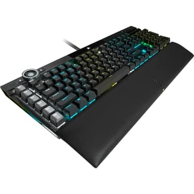 Corsair K100 RGB Mechanical Gaming Keyboard - Cherry MX Speed RGB Silver Keyswitches - PBT Double-Shot Keycaps - Elgato Stream Deck and iCUE Compatible - QWERTY NA Layout - Black - Image 3