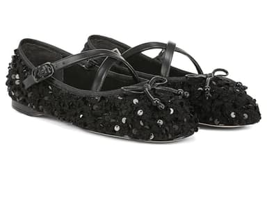 Circus NY by Sam Edelman Women's Ballet Flat, Black Shearling, 8 - Image 1