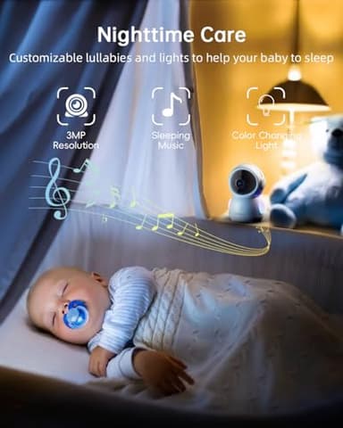 ZUMIMALL Security Camera Indoor, 5G/2.4G WiFi Baby Monitor with Camera and Audio, 2K Wired Pet Cameras for Home Security, One-Click Call, Auto Tracking, Cry/PIR/AI Detection, Alexa/ONVIF/Cloud - Image 9