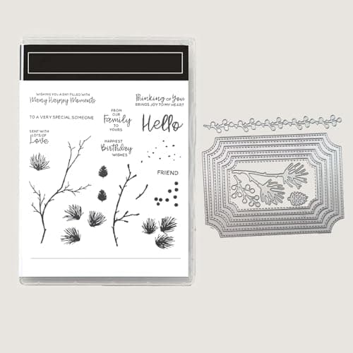2025-2026 Stamps and Dies for Card Making, Stamps and Dies Set 2025 for Christmas and Halloween, Die Cut DIY Various Festivals Album Scrapbooking Birthdays Greeting Card (M4290) - Image 1