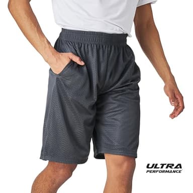 Ultra Performance Men's Athletic Mesh Short's 3 Pack Mens Basketball Shorts Gym Workout & Sport Short with Pockets for Men - Image 3