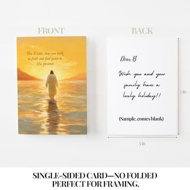 Frame‑Ready Easter Art Cards (Flat, Not Folded) – 5 x 7 Empty Tomb Christian Print – Single‑Sided, Blank Back for Message – Envelopes Included – Religious Easter Décor & Gift – Set of 6 - Image 6