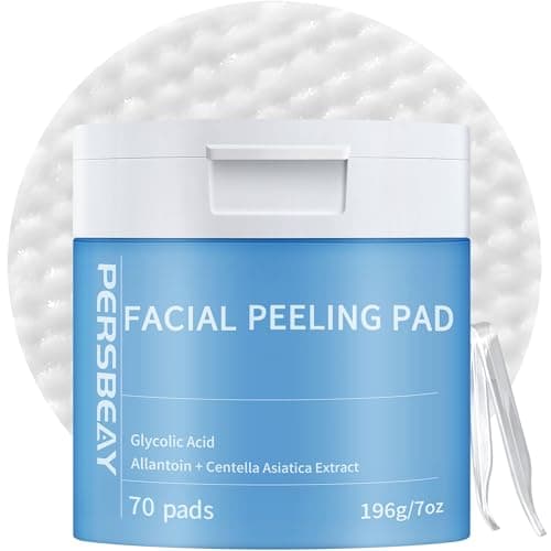 Persbeay Glycolic Acid Pads, Exfoliating Toner Pads for Facial Radiance, Dual Action Gentle Face Pad for Deep Cleaning Effect |Peels & Daily Skin Renewal |Salicylic Acid & Vitamins B3 |70 Count - Image 1