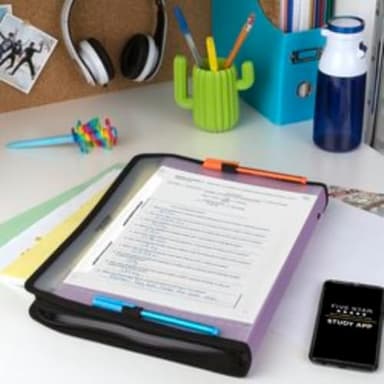 Five Star 7 Pocket Expanding File Organizer + Study App, Plastic Expandable File Folders with Customizable Tabs & Clear Cover, Holds 8-1/2" x 11", Zipper Closure, Amethyst Purple (351700G) - Image 7