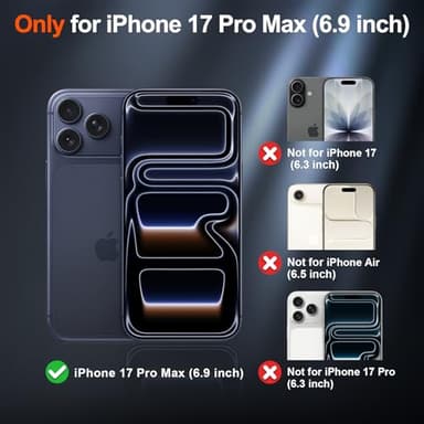 SUPFINE Magnetic for iPhone 17 Pro Max Case (Compatible with MagSafe)(Military Grade Drop Protection) Translucent Matte Shockproof with Anti-Fingerprint Phone Cover 2025,Black - Image 2