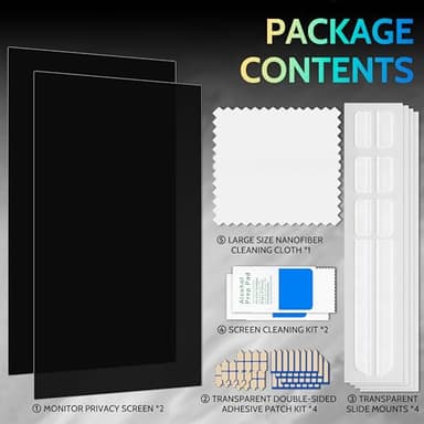 [2 Pack] 29 Inch Privacy Screen for Computer Monitor 21:9 Aspect Ratio, Eye Protection Anti Blue Light Glare Shield, 29inch Removable Black Blackout Anti Spy Desktop Security Private Filter - Image 8