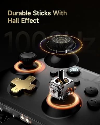 EasySMX D05 PC Controller - Enhanced Wireless Bluetooth Pro Controller with Charging Dock/Hall Sensor/RGB Lighting - No Stick Drift, No Dead Zone - Work for Windows PC, Android, Steam and Switch - Image 3