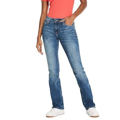 AEROPOSTALE Womens Aero Mid Rise Bootcut Jeans, Medium Wash, 10 US - Image 1