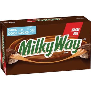 MILKY WAY Share Size Candy Bars With Caramel, Nougat, and Milk Chocolate - Pack of 24, 3.63 Ounce, Bulk Box, Bulk Candy Bars - Image 1