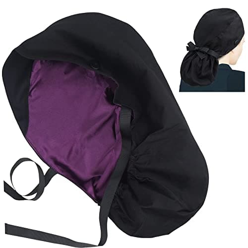 ABAMERICA Ponytail Scrub Caps for Women Surgical Caps Nurse Hat with Functional Ponytail Holder for Long Hair, Single or Satin-Lined - Image 1